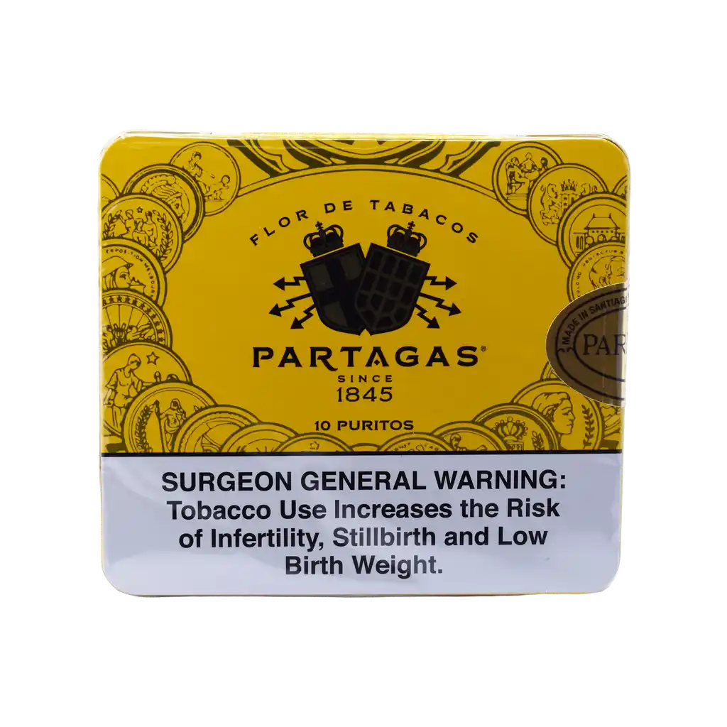 Partagas Miniaturas Tin (Cigarillos) (3.7"x24)