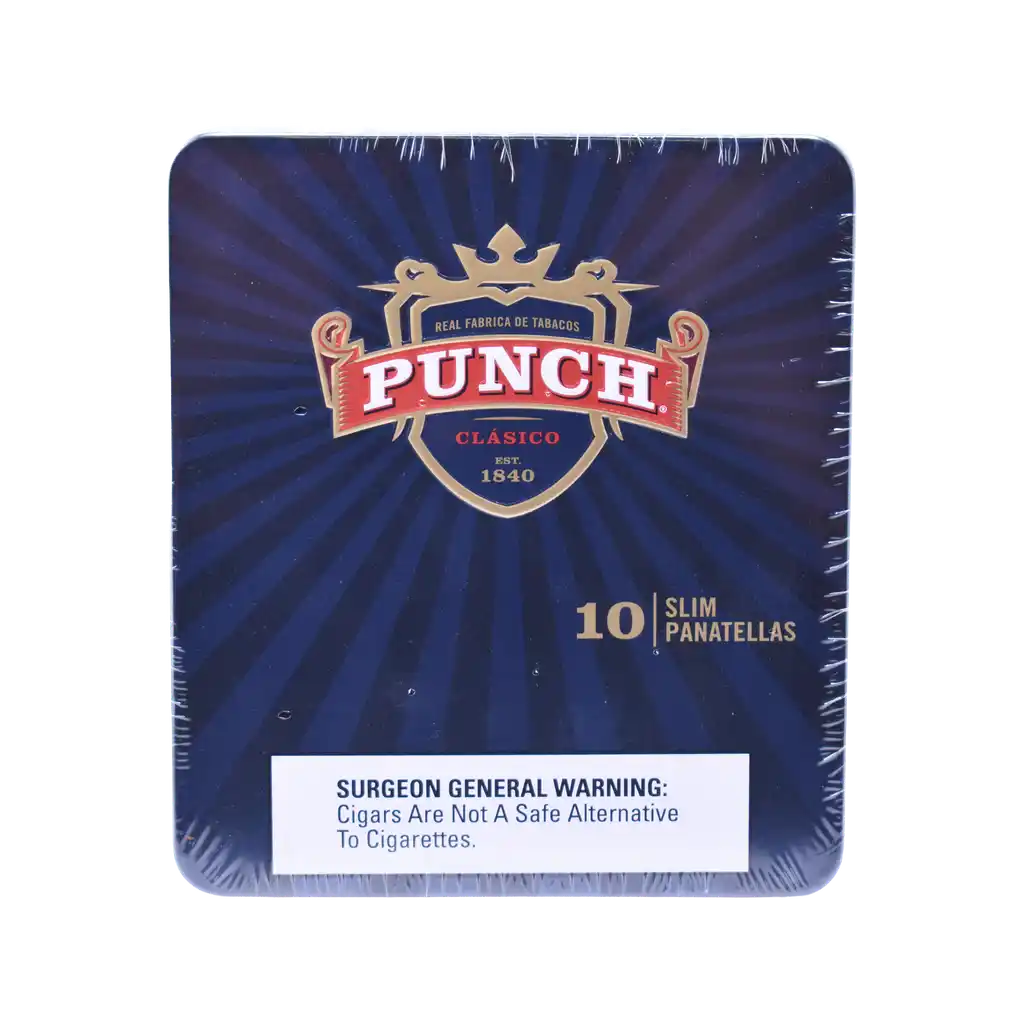 Punch Clasico Slim Panatellas Tin (Cigarillos) (4"x28
